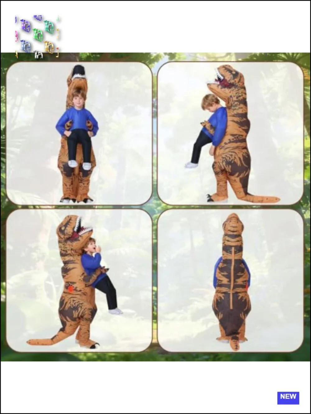 Inflatable Dinosaur Costume for Kids Teens Funny Blow Up Halloween Cosplay
